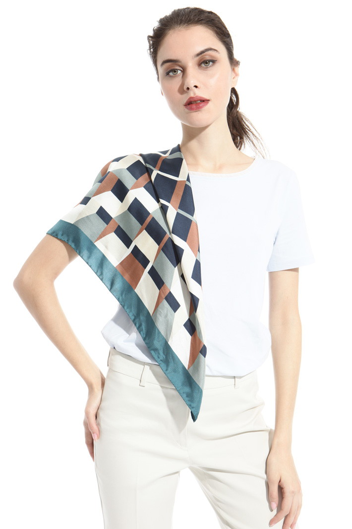 Printed silk foulard Intrend Printed silk foulard Intrend