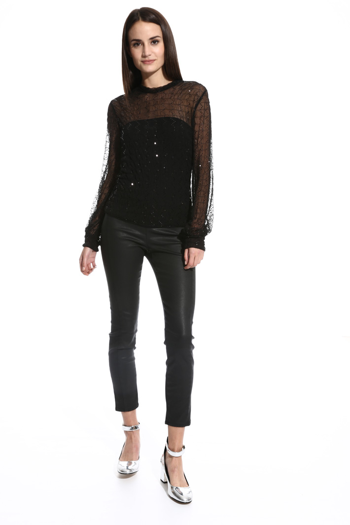 Top in tulle con paillettes Intrend Top in tulle con paillettes Intrend
