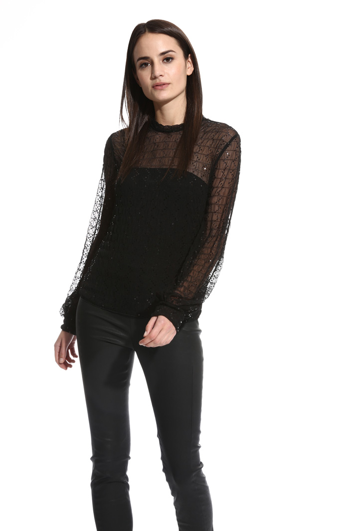Top in tulle con paillettes Intrend Top in tulle con paillettes Intrend