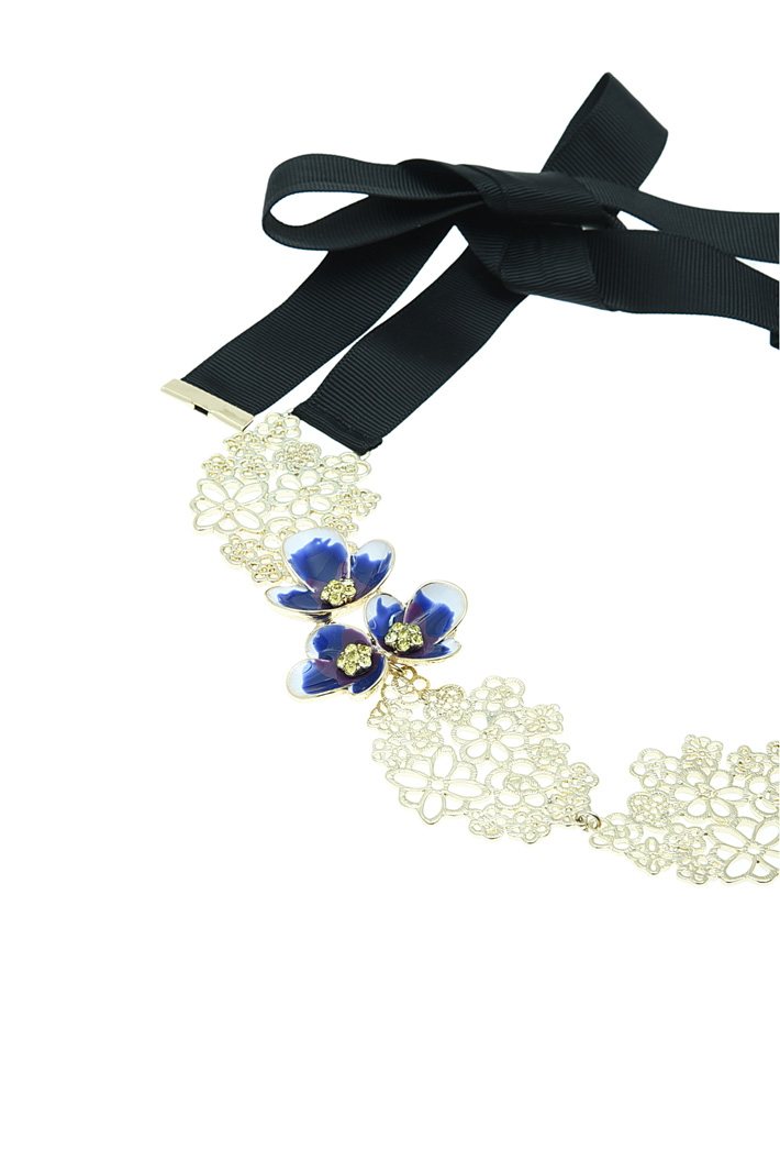 Collana in metallo e tessuto Intrend Collana in metallo e tessuto Intrend