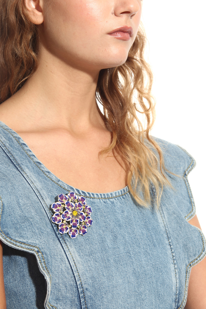 Spilla smaltata con strass Intrend Spilla smaltata con strass Intrend