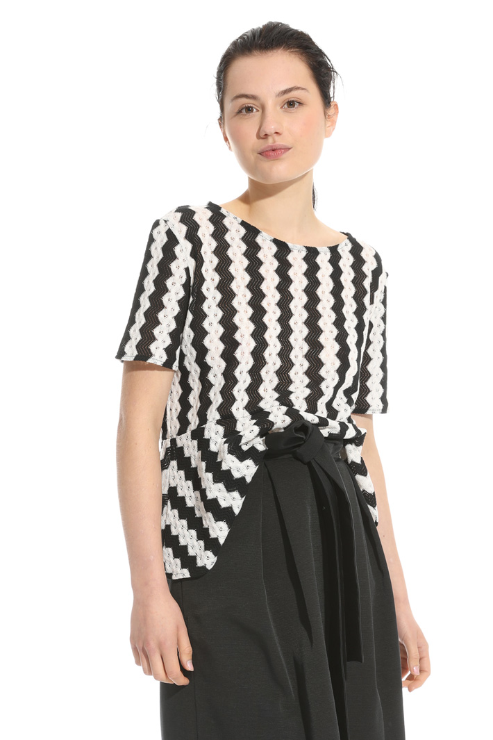 Blusa in jersey effetto pizzo Intrend Blusa in jersey effetto pizzo Intrend