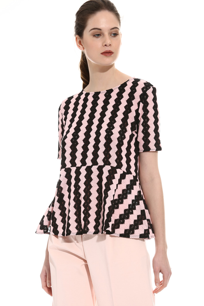 Blusa in jersey effetto pizzo Intrend Blusa in jersey effetto pizzo Intrend