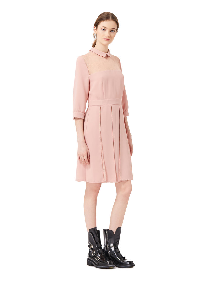 Crêpe and lace dress Crêpe and lace dress
