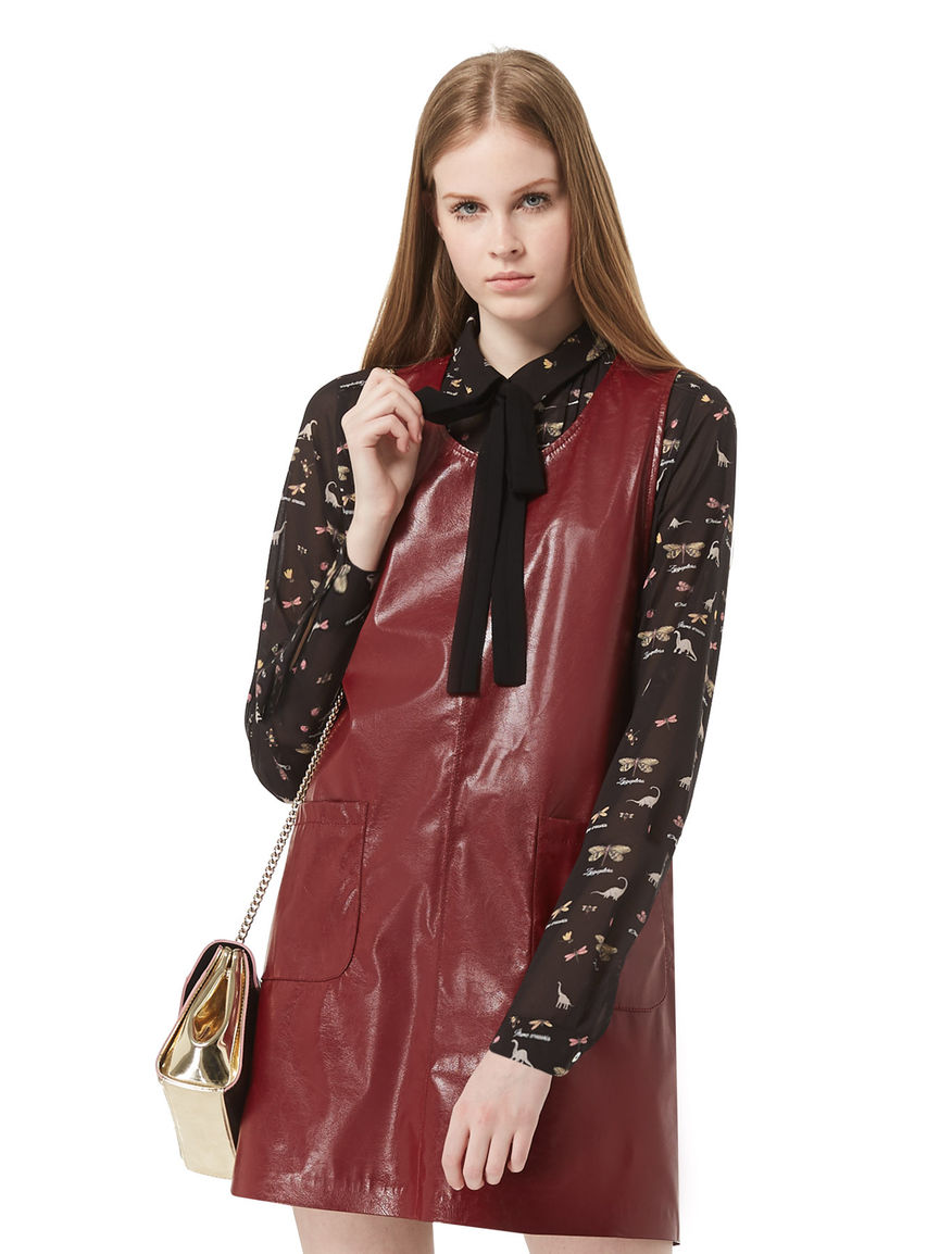 Imitation leather dress Imitation leather dress