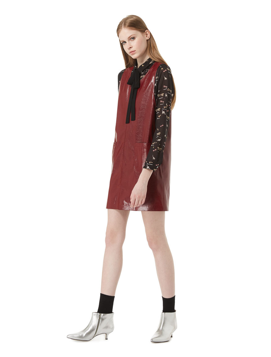 Imitation leather dress Imitation leather dress