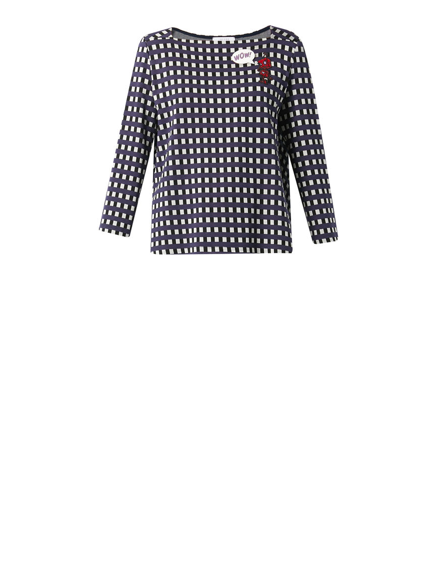 Maglia con patch e spilla Maglia con patch e spilla