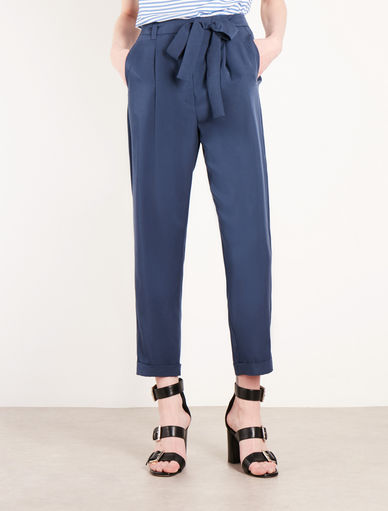 Creation Atelier GS Pantalone Donna Nero Taglia L Viscosa Elastica