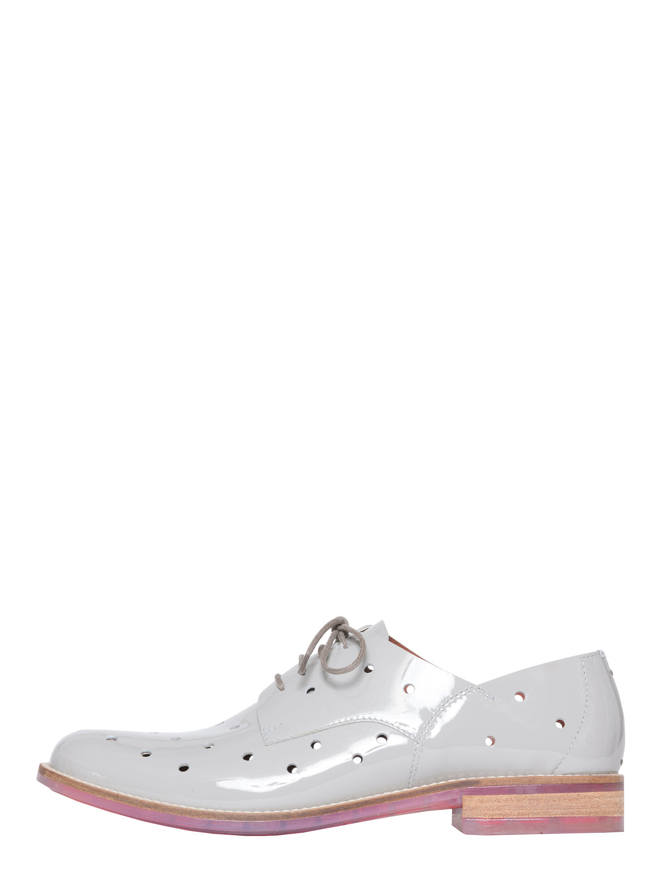 openwork leather derby shoes