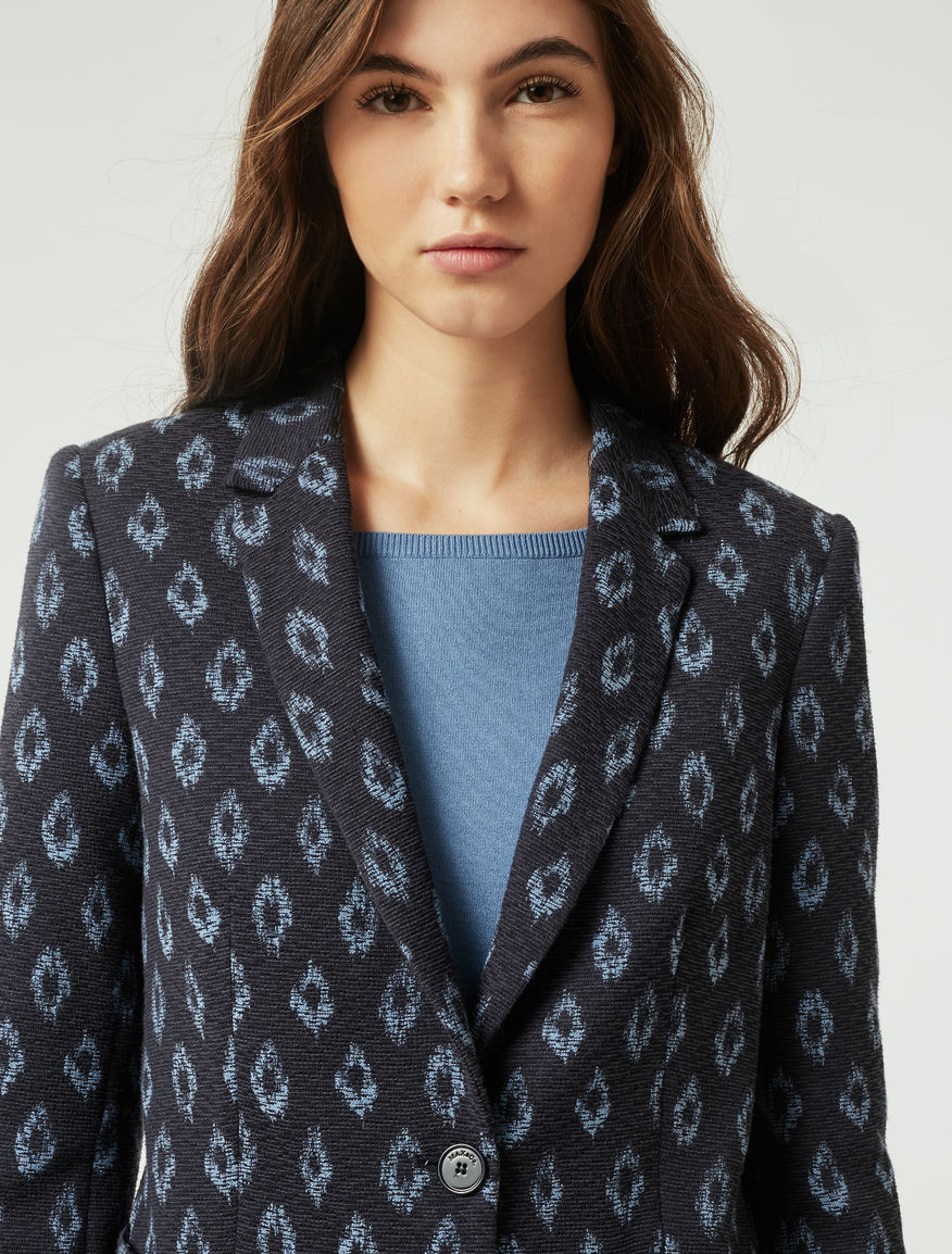 jacquard fabric blazer