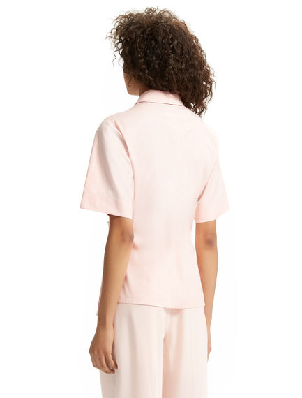 Wrapped Asymmetric Poplin Shirt