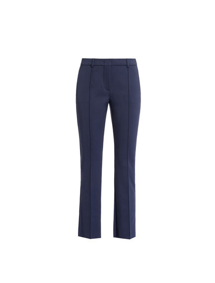 Stretch Cotton Cropped Trousers