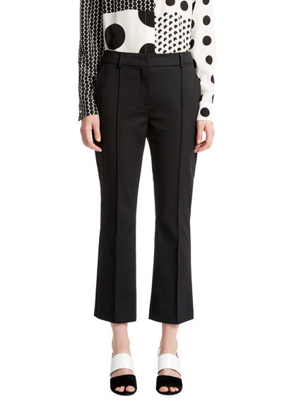 Stretch Cotton Cropped Trousers