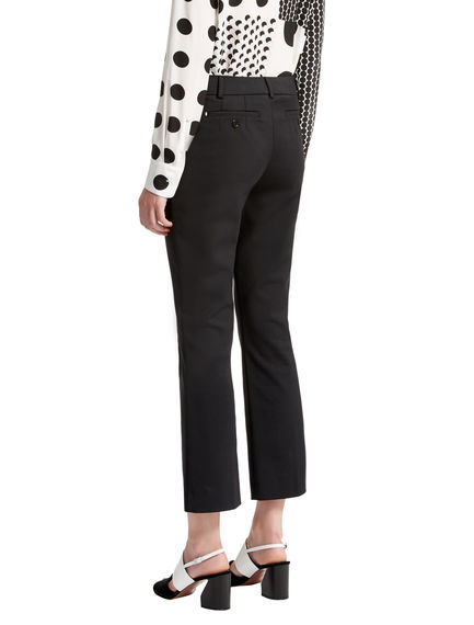 Stretch Cotton Cropped Trousers