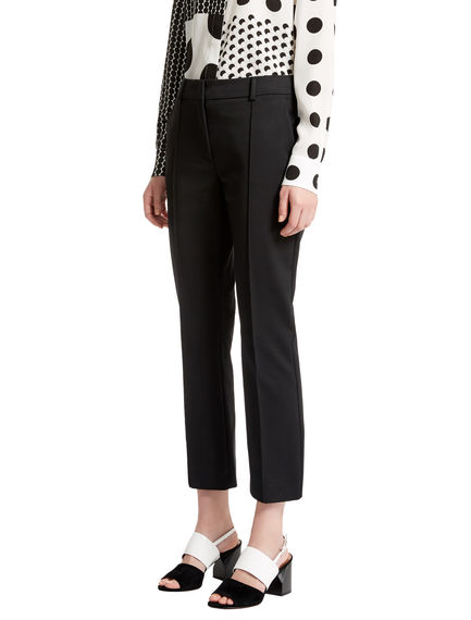 Stretch Cotton Cropped Trousers
