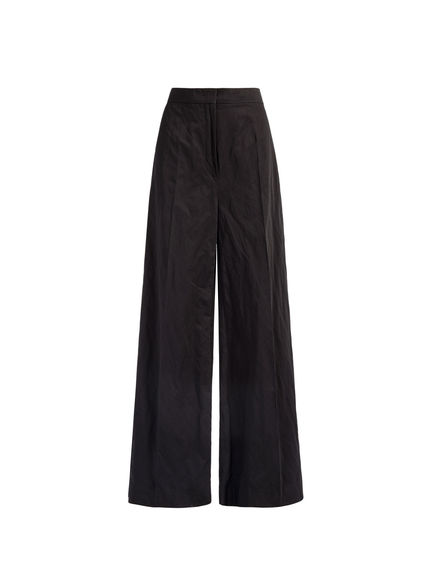 Metallic Cotton Palazzo Trousers