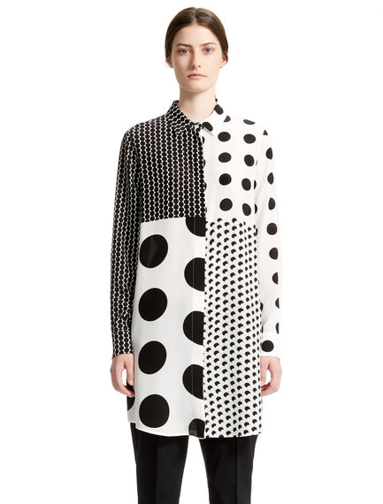 Polka Dot Silk Shirt Dress