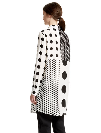 Polka Dot Silk Shirt Dress