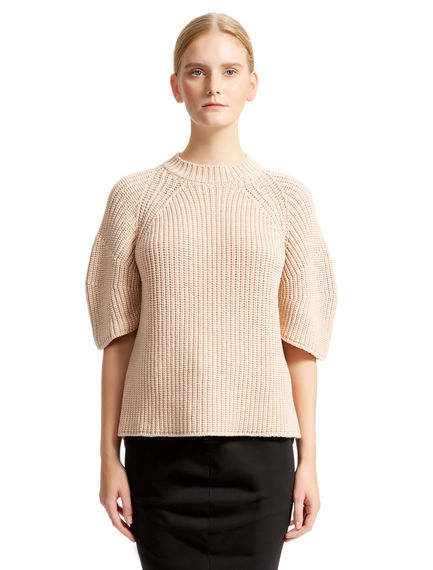 Sculptural Half Sleeve Sweater