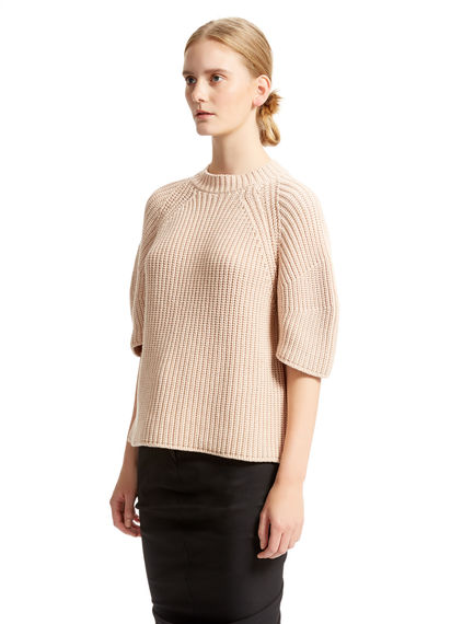 Sculptural Half Sleeve Sweater