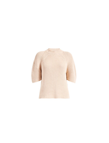 Sculptural Half Sleeve Sweater