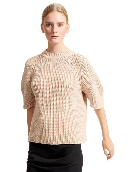 Sculptural Half Sleeve Sweater