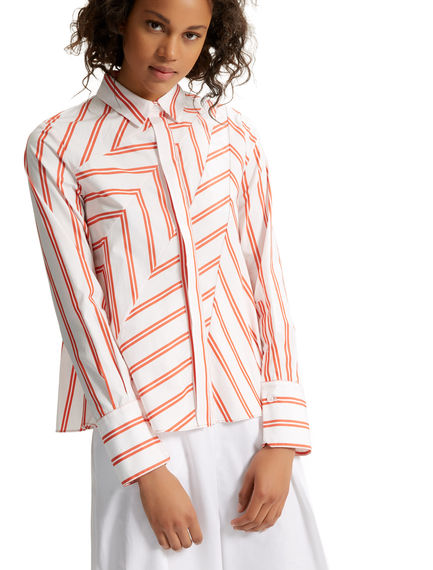 Chevron Poplin Shirt-Jacket