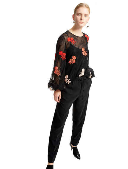 Drawcord-waist Jogging Trousers