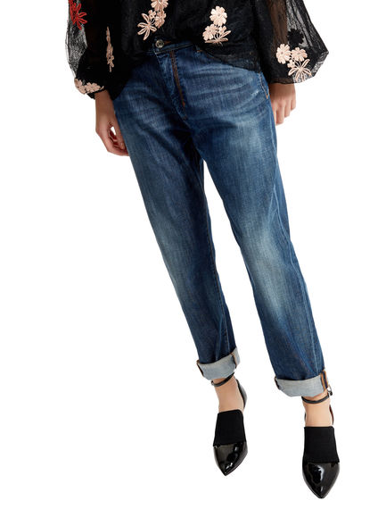 Dark Blue Boyfriend Jeans