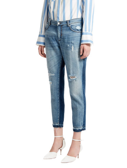 Two-tone Cigarette-fit Jeans