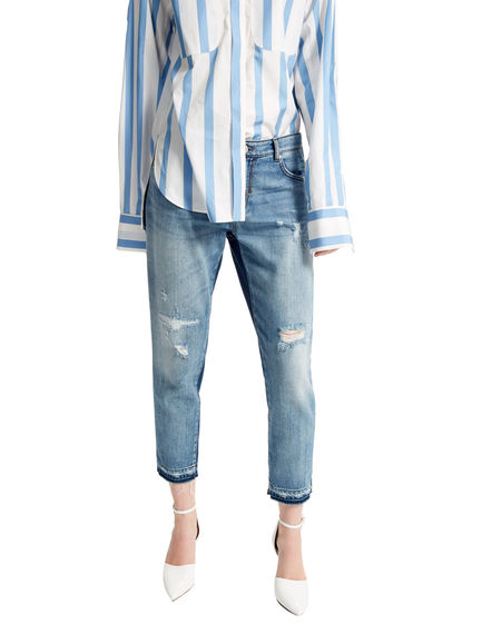 Two-tone Cigarette-fit Jeans