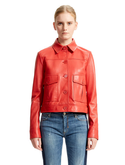 Red Nappa Leather Jacket