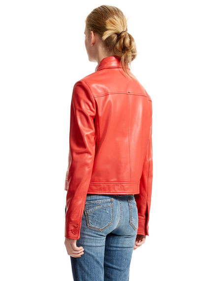 Red Nappa Leather Jacket