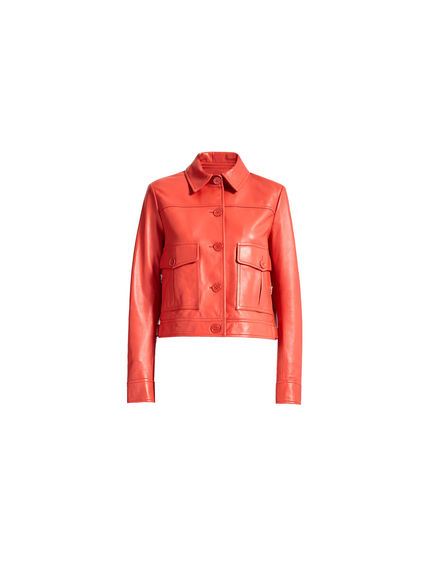 Red Nappa Leather Jacket