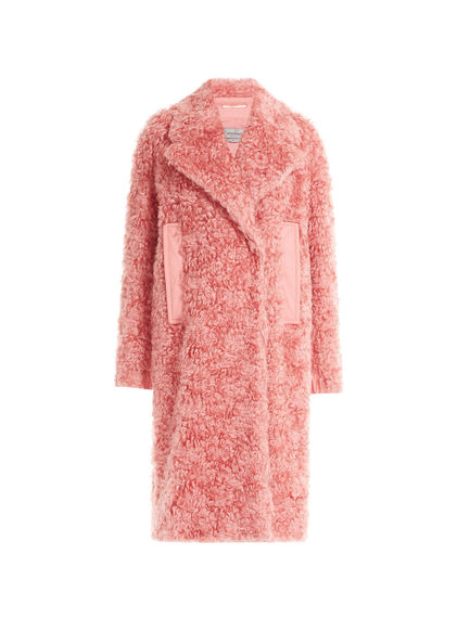 Cappotto in mohair e cotone effetto pelliccia