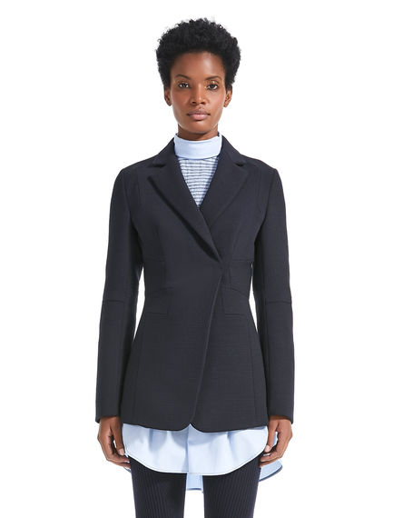 Blazer attillato in lana stretch