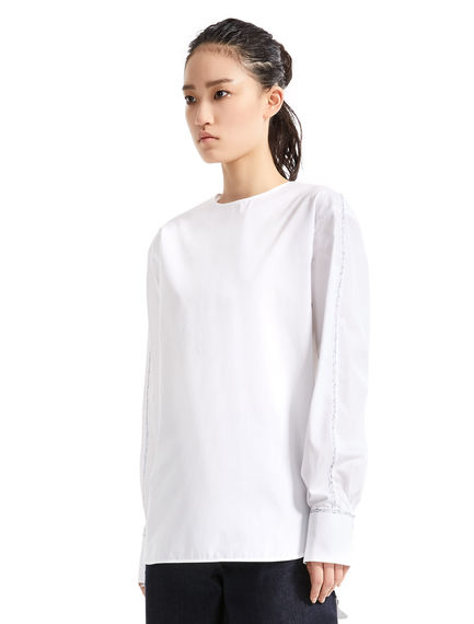 Cuffed Poplin Top