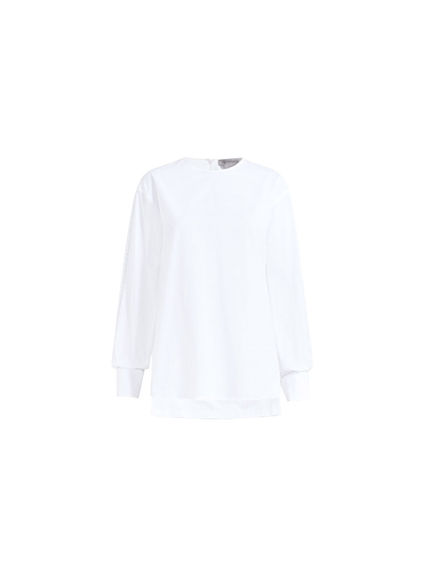 Cuffed Poplin Top
