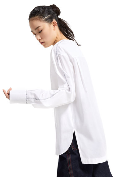 Cuffed Poplin Top
