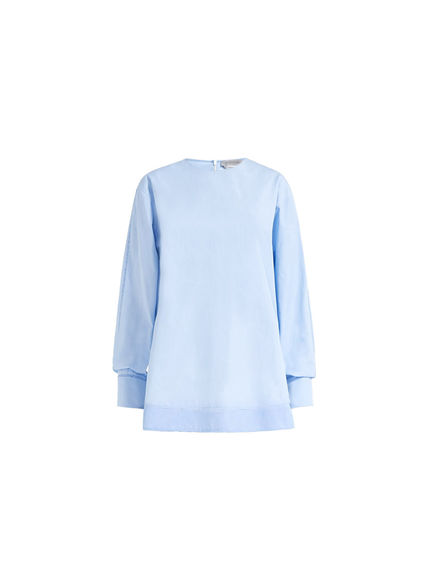 Cuffed Poplin Top