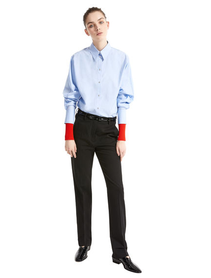 Contrast Stitch Poplin Shirt