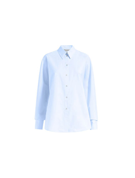 Contrast Stitch Poplin Shirt