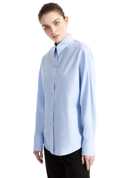 Contrast Stitch Poplin Shirt
