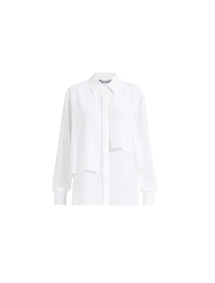 Asymmetric Layered Silk Blouse