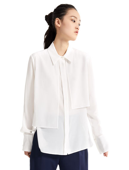Asymmetric Layered Silk Blouse