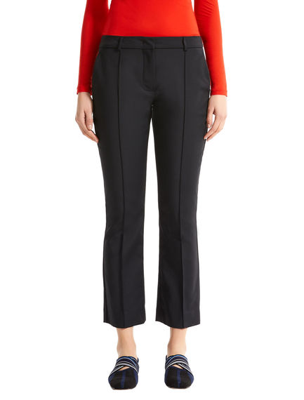 Stretch Cotton Cropped Trousers