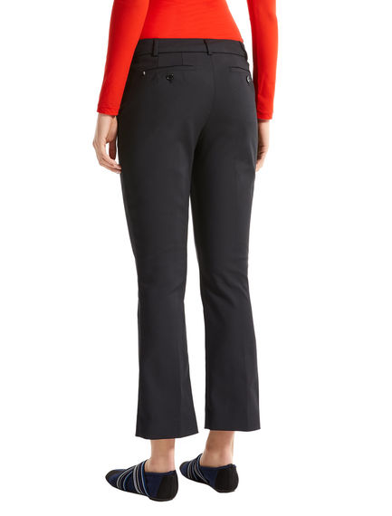 Stretch Cotton Cropped Trousers