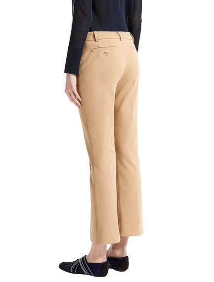 Stretch Cotton Cropped Trousers