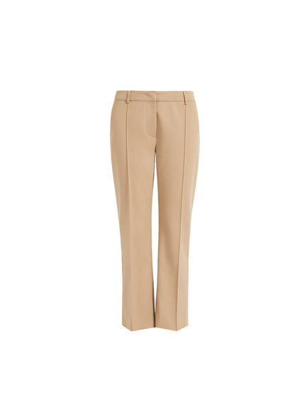 Stretch Cotton Cropped Trousers