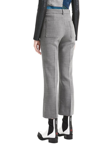 Pantaloni in lana con motivo microgeometrico